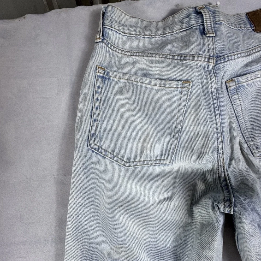 Aeropostale‎ Womens Mom Jeans Light Blue Washed Denim Casual Ripped Distressed 4